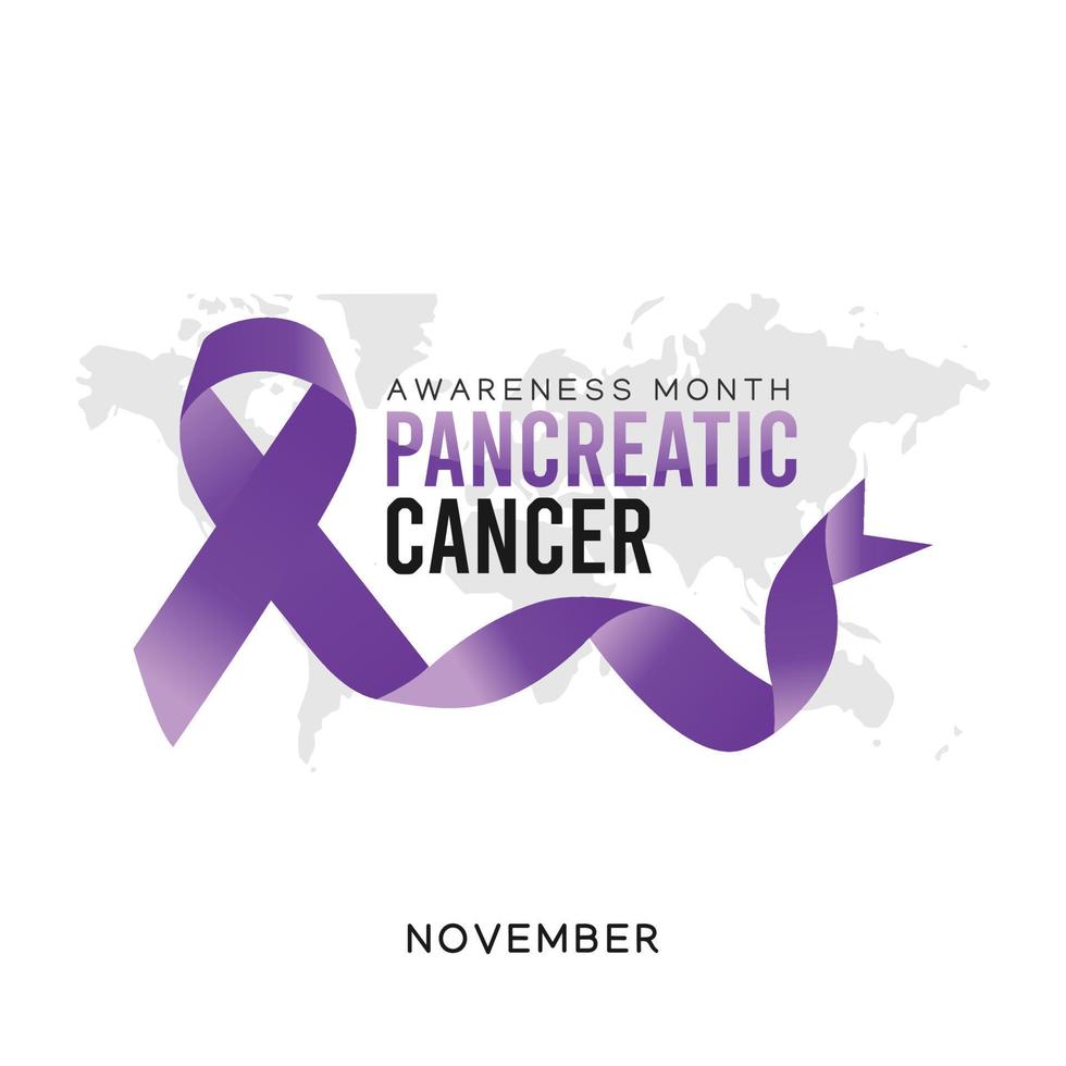 Pancreatic cancer awareness month vector illustration