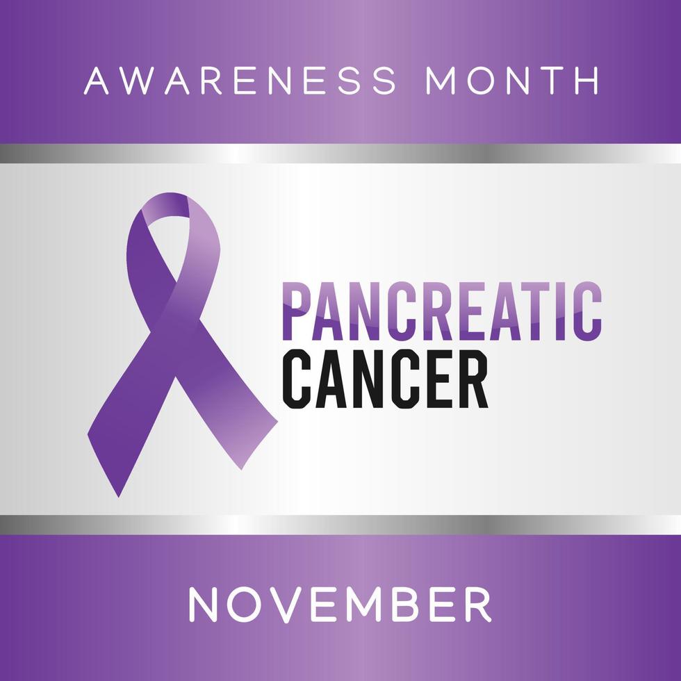 Pancreatic cancer awareness month vector illustration