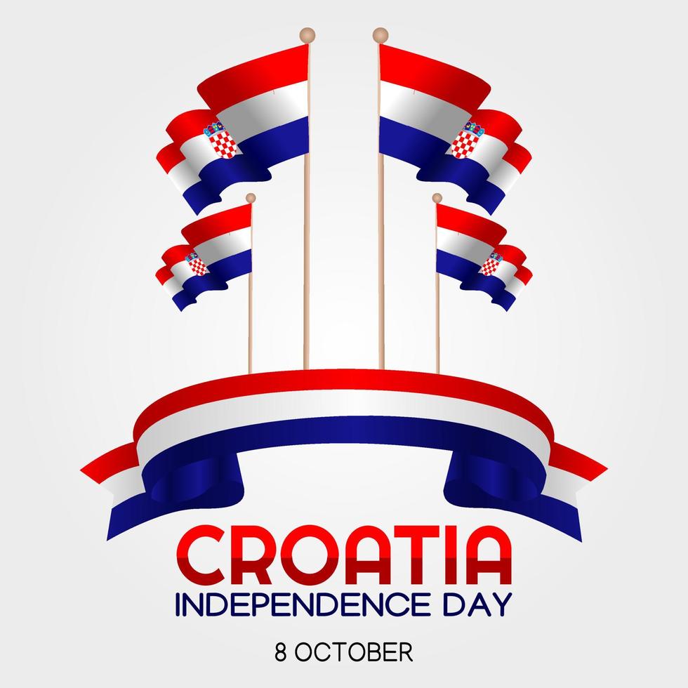 Croatia independence day vector illustration