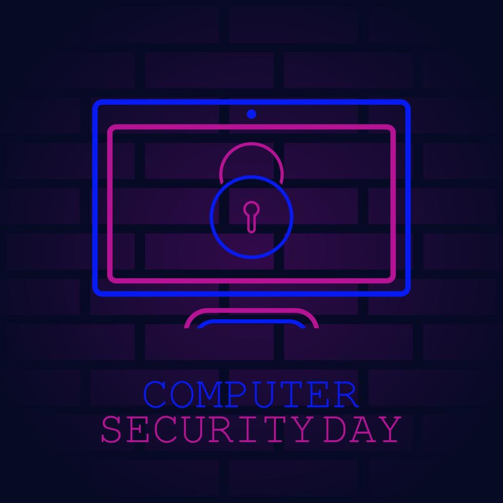 ilustración de vector de día de seguridad informática
