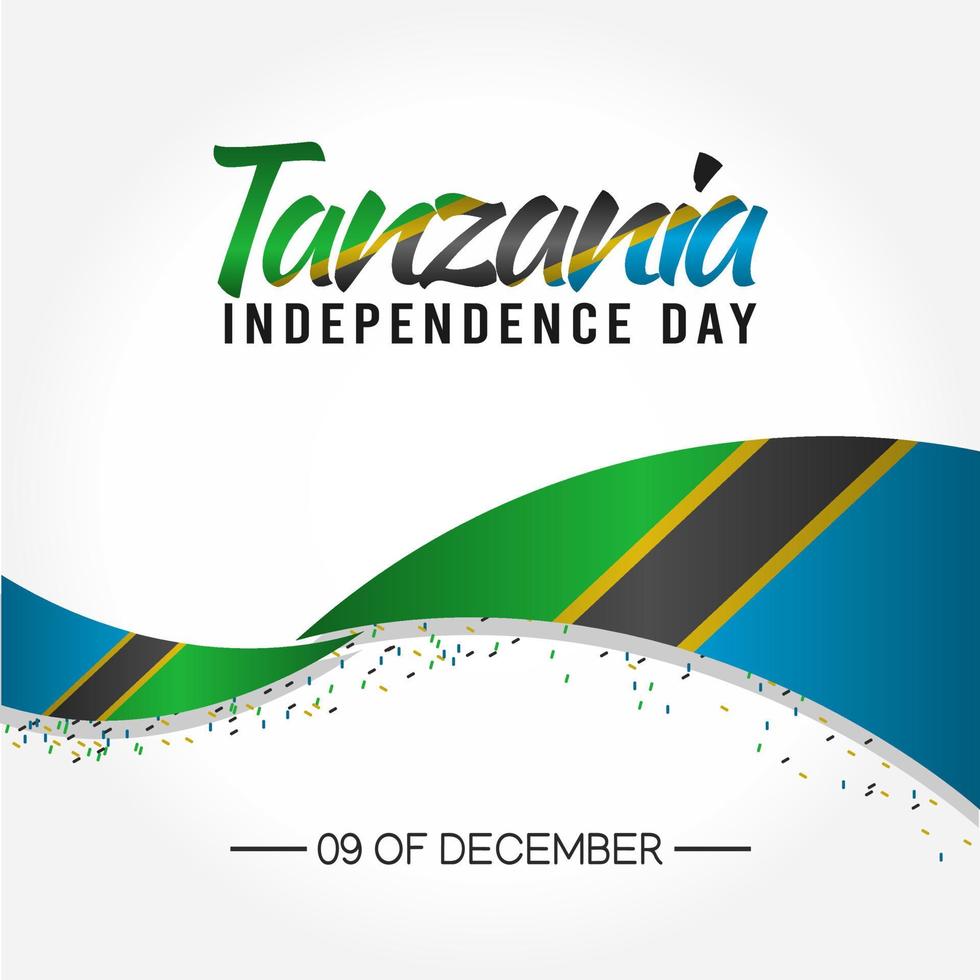 ilustración de vector de día de la independencia de tanzania