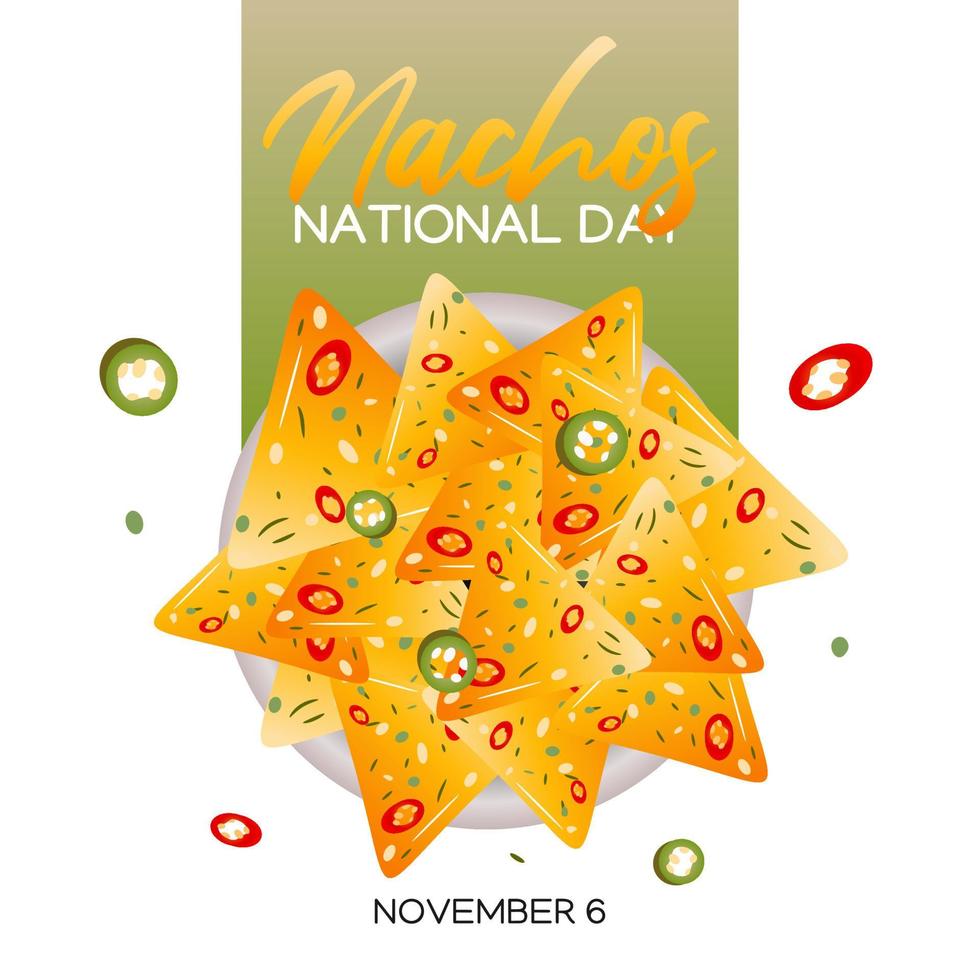 nachos national day vector illustration