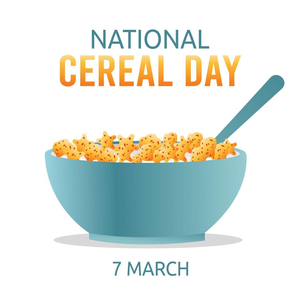 National cereal day vector illustration