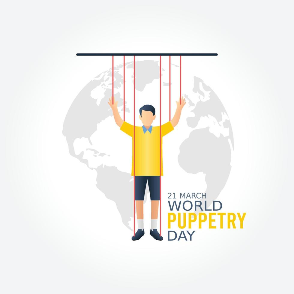 world puppetry day  vector illustration