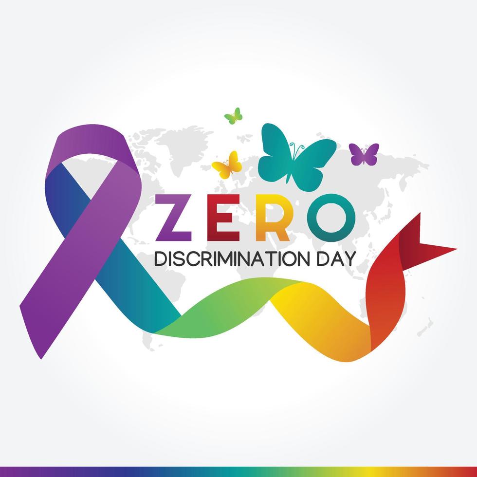 zero discrimination day vector illustration