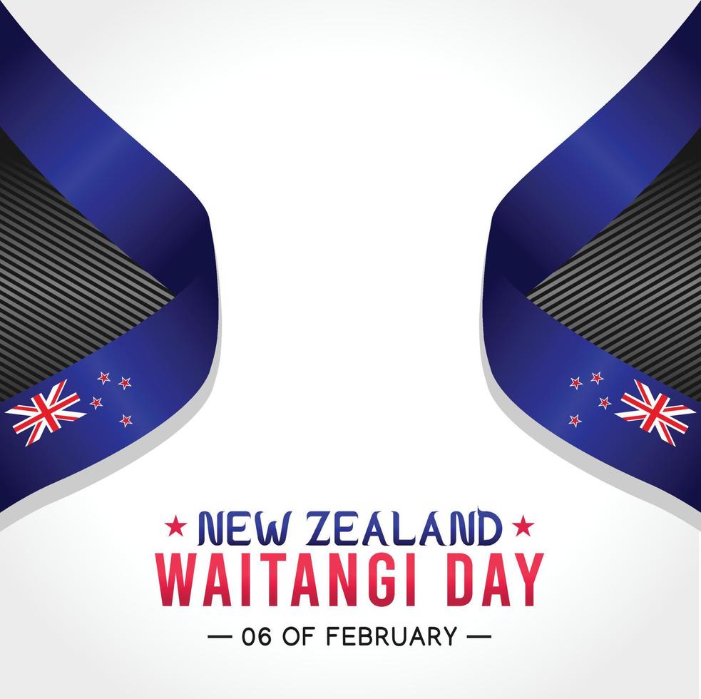 ilustración de vector de día de waitangi de nueva zelanda