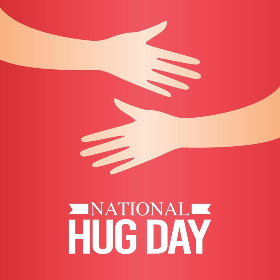 national hug day vector illustration