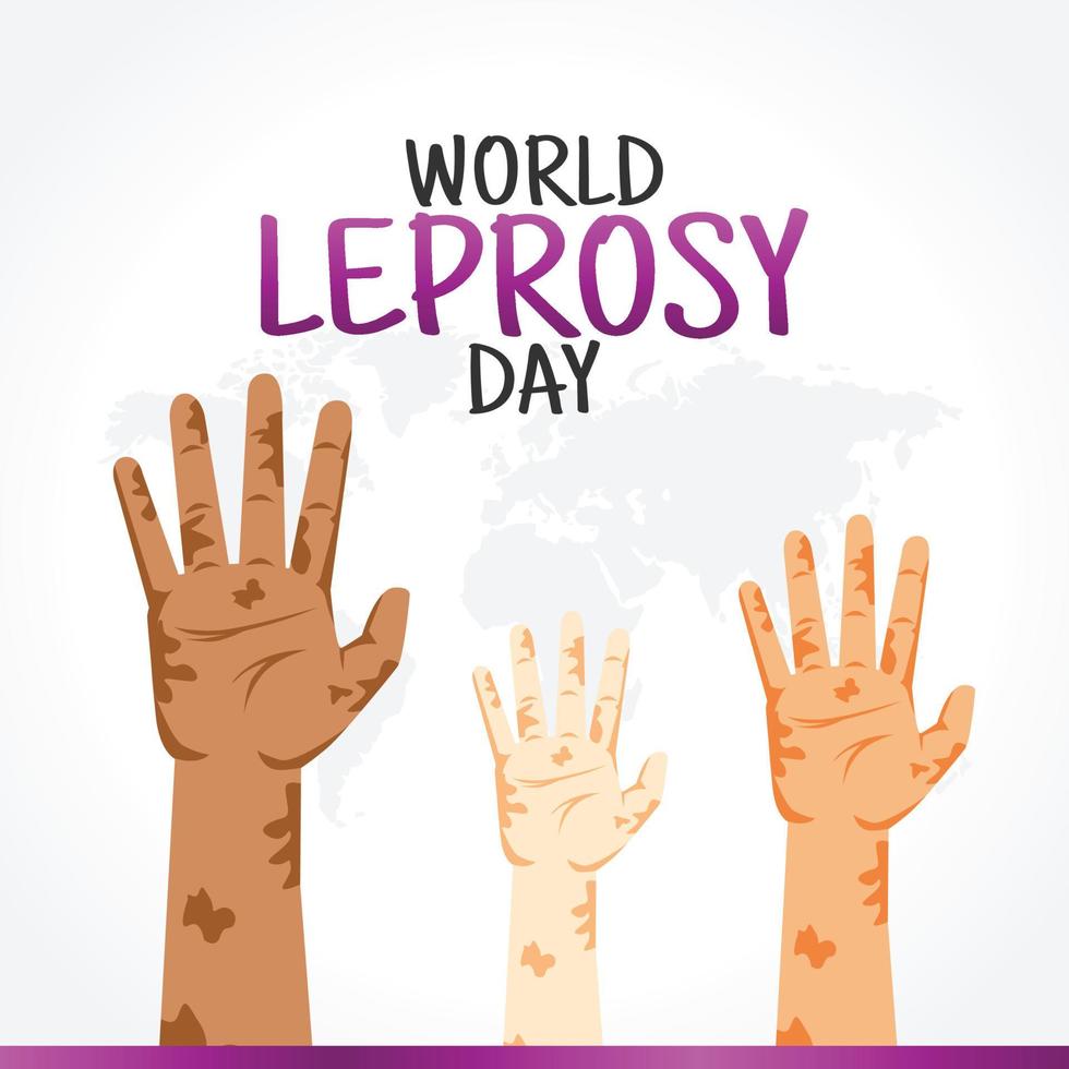 world leprosy day vector illustration