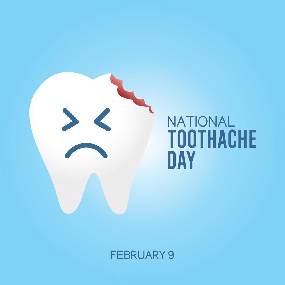 national toothache day vector illustration