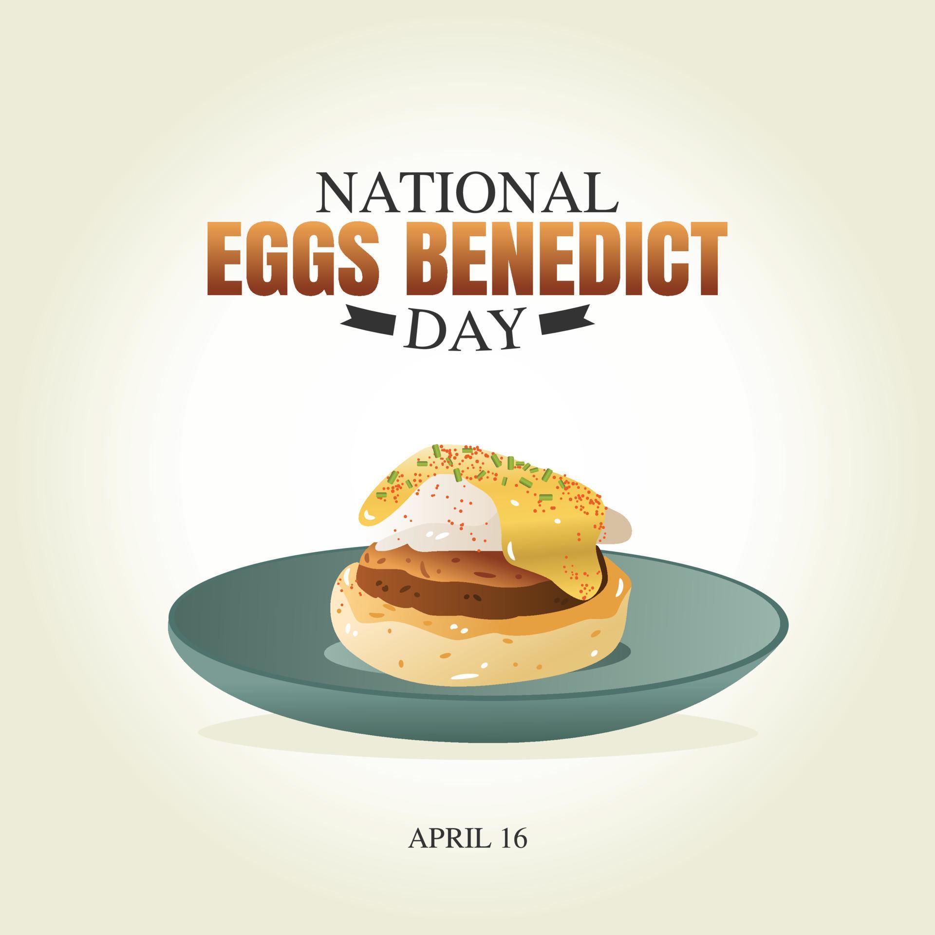 national eggs benedict day vector illustration 5481143 Vector Art at