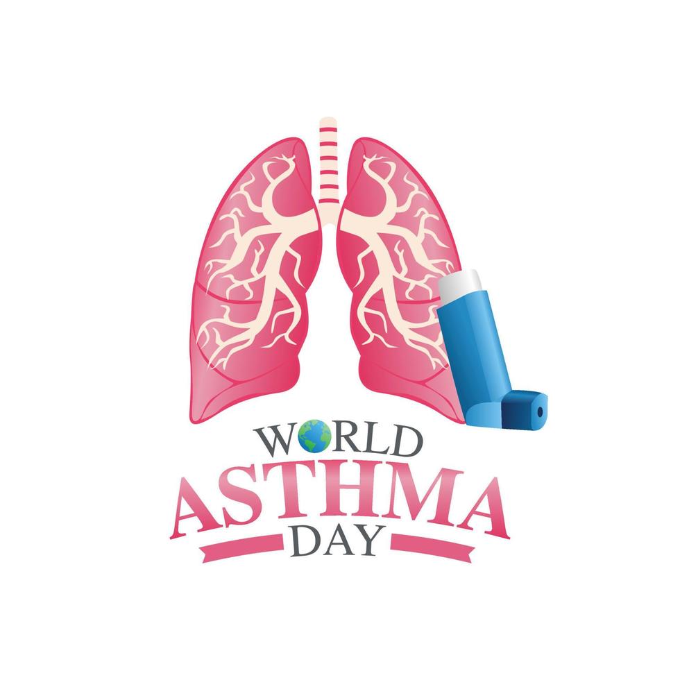 World asthma day vector illustration