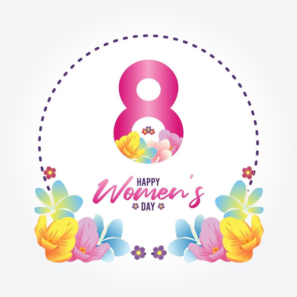 HAPPY WOMENS DAY vector illustration