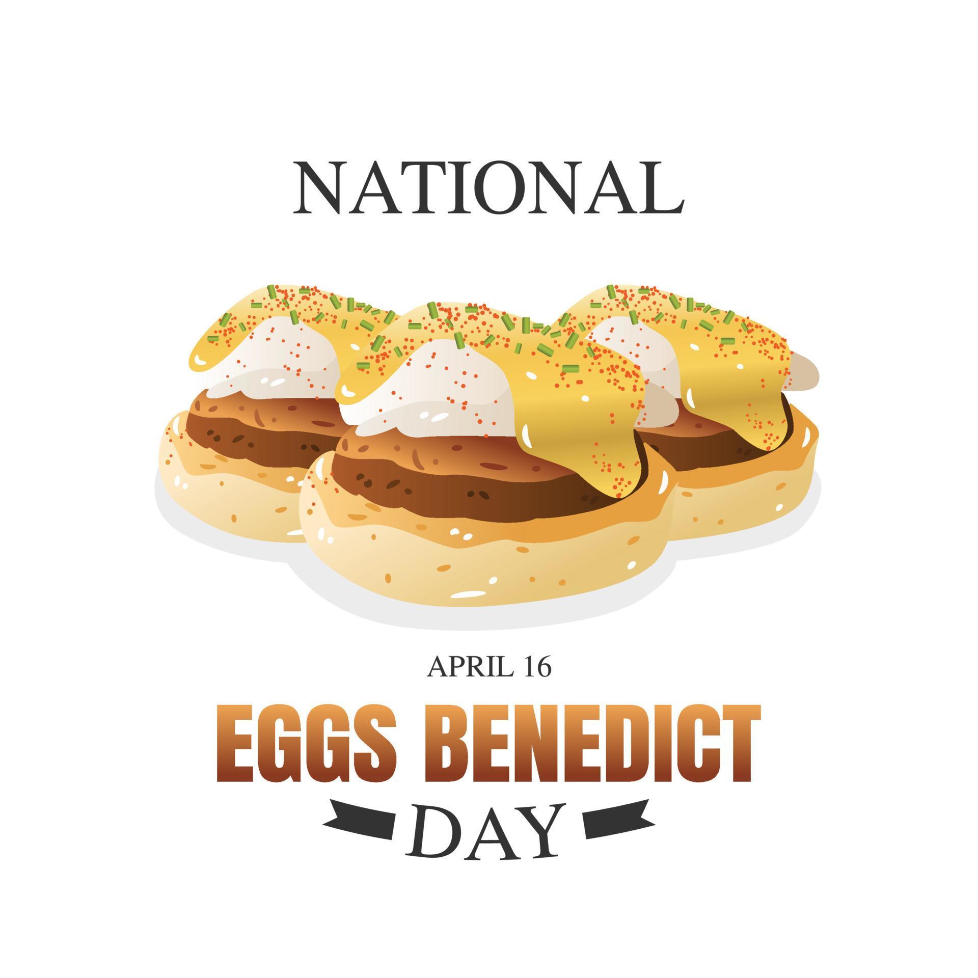 national eggs benedict day vector illustration 5481152 Vector Art at