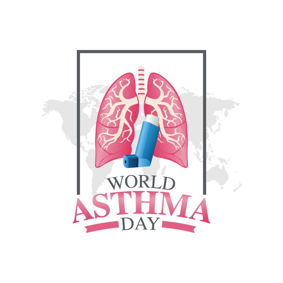 ilustración vectorial del día mundial del asma vector