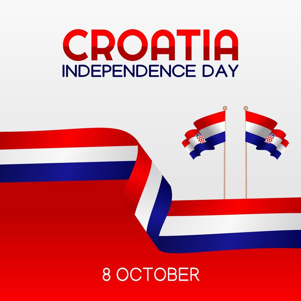 Croatia independence day vector illustration