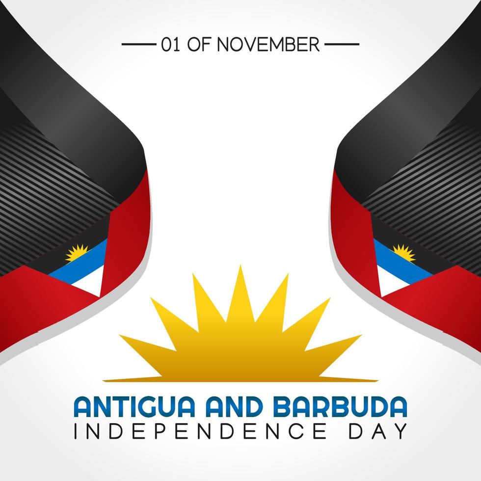 Ilustración de vector de día de la independencia de antigua y barbuda