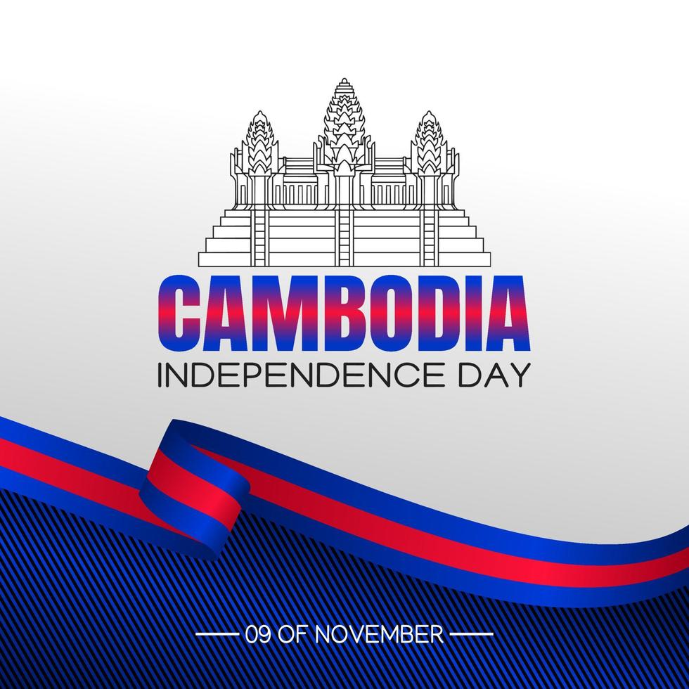 ilustración de vector de día de la independencia de camboya