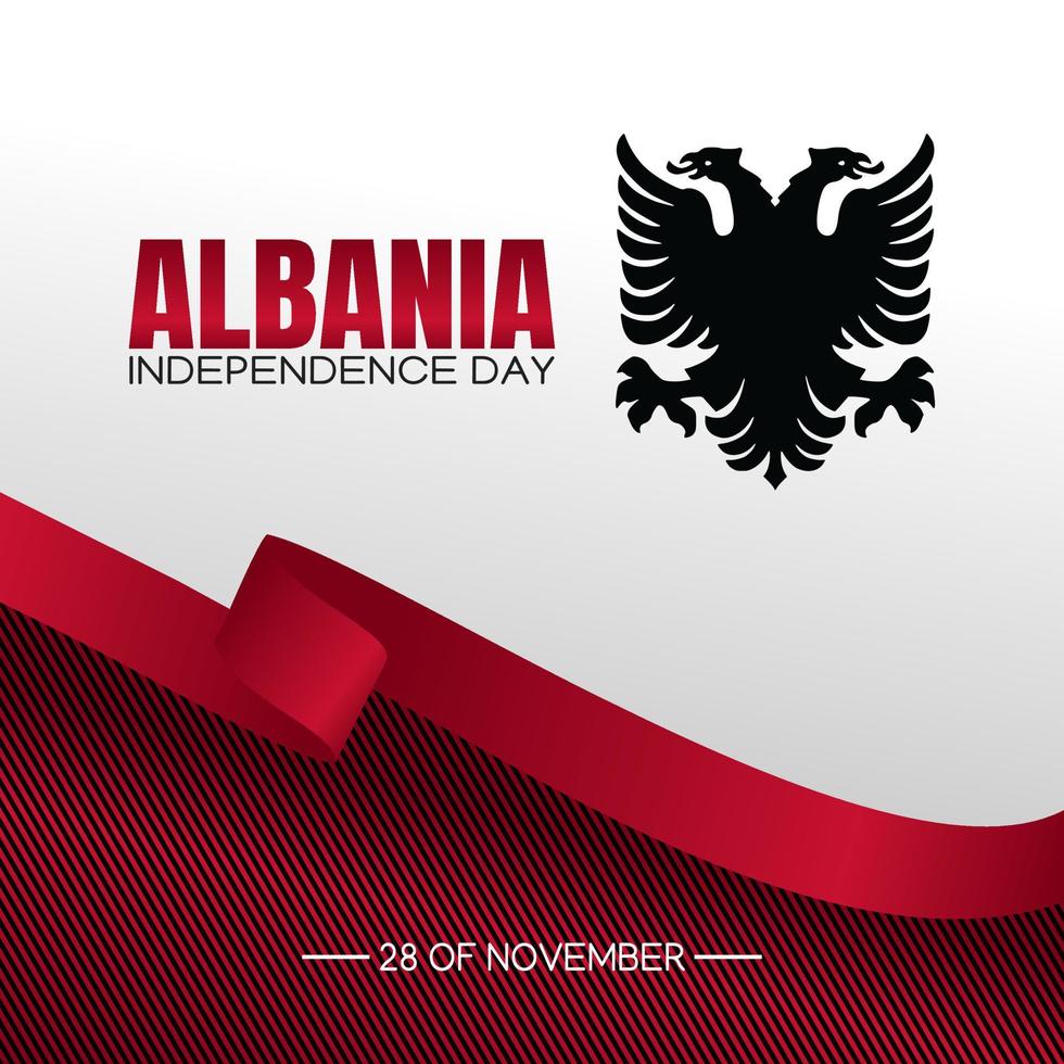 Ilustración de vector de día de la independencia de albania