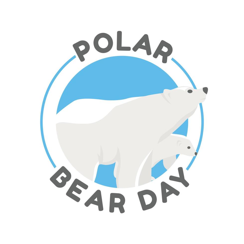 Ilustración de vector de día de oso polar