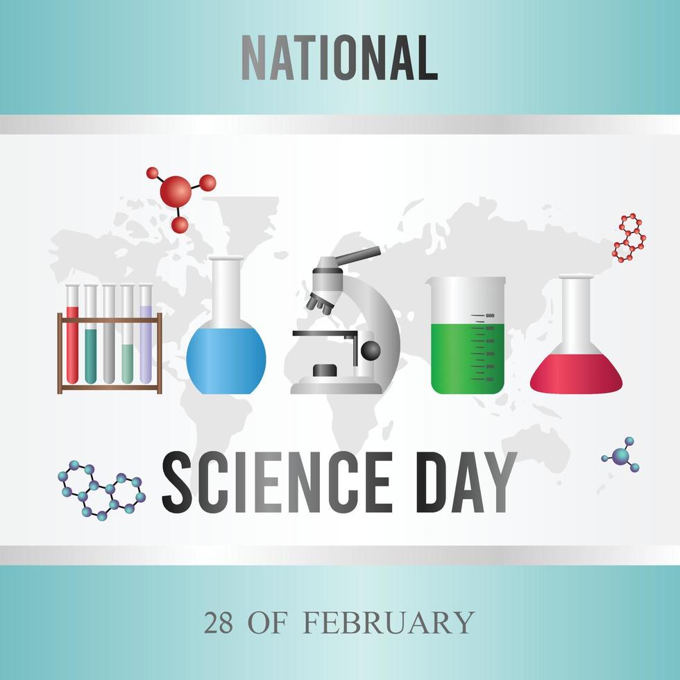 national science day vector illustration