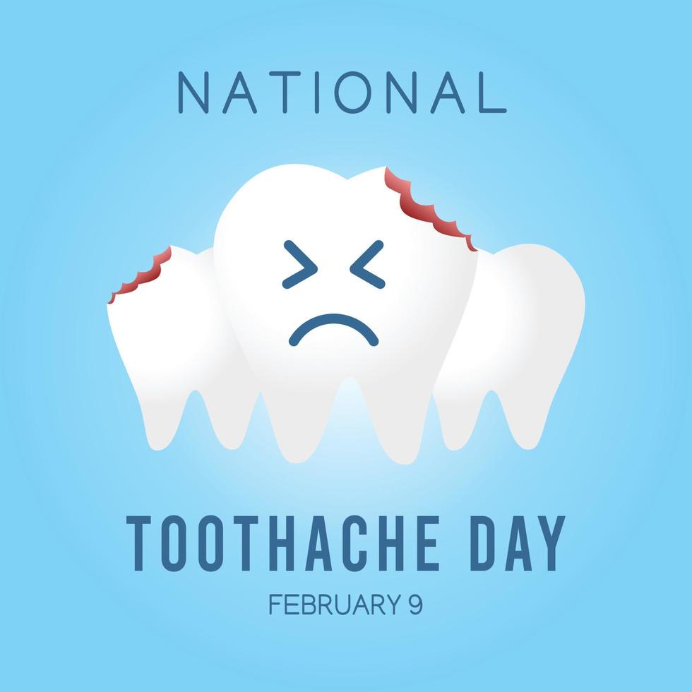 national toothache day vector illustration