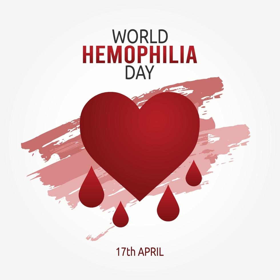 Ilustración de vector de día mundial de la hemofilia