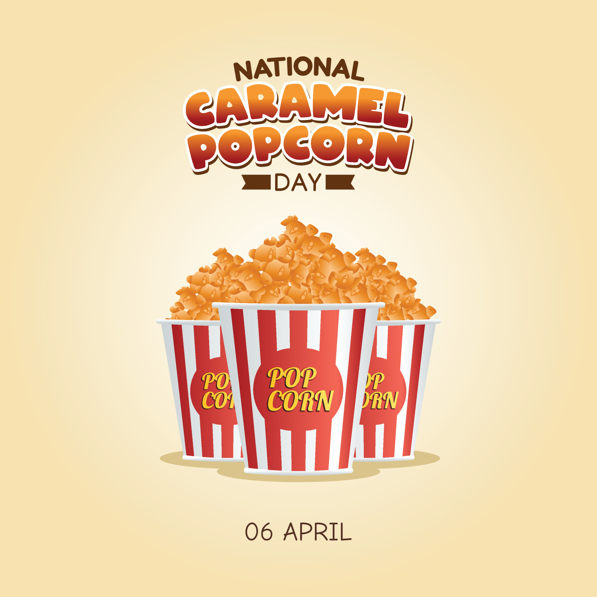 national caramel popcorn day vector illustration 5481264 Vector Art at