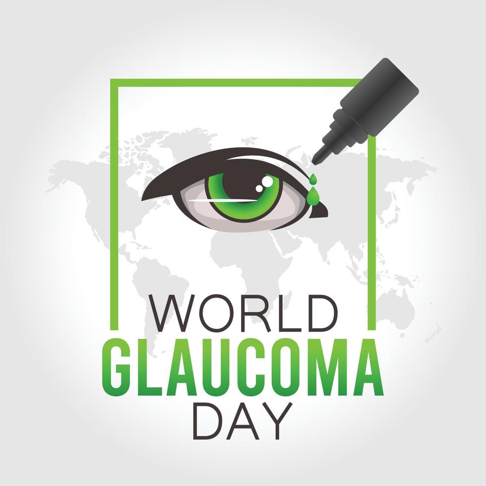 ilustración vectorial del día mundial del glaucoma vector