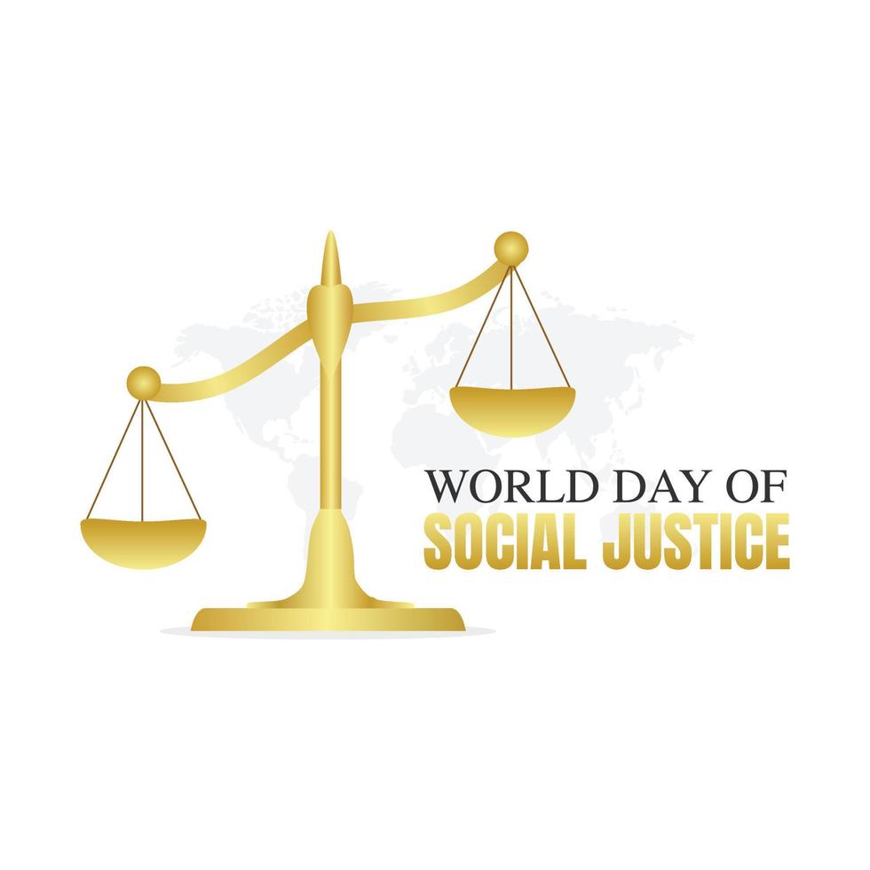 world day of social justice vector illustration