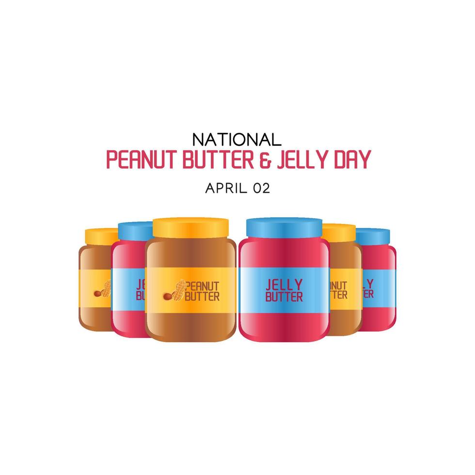 national peanut butter and jelly day vector illustration