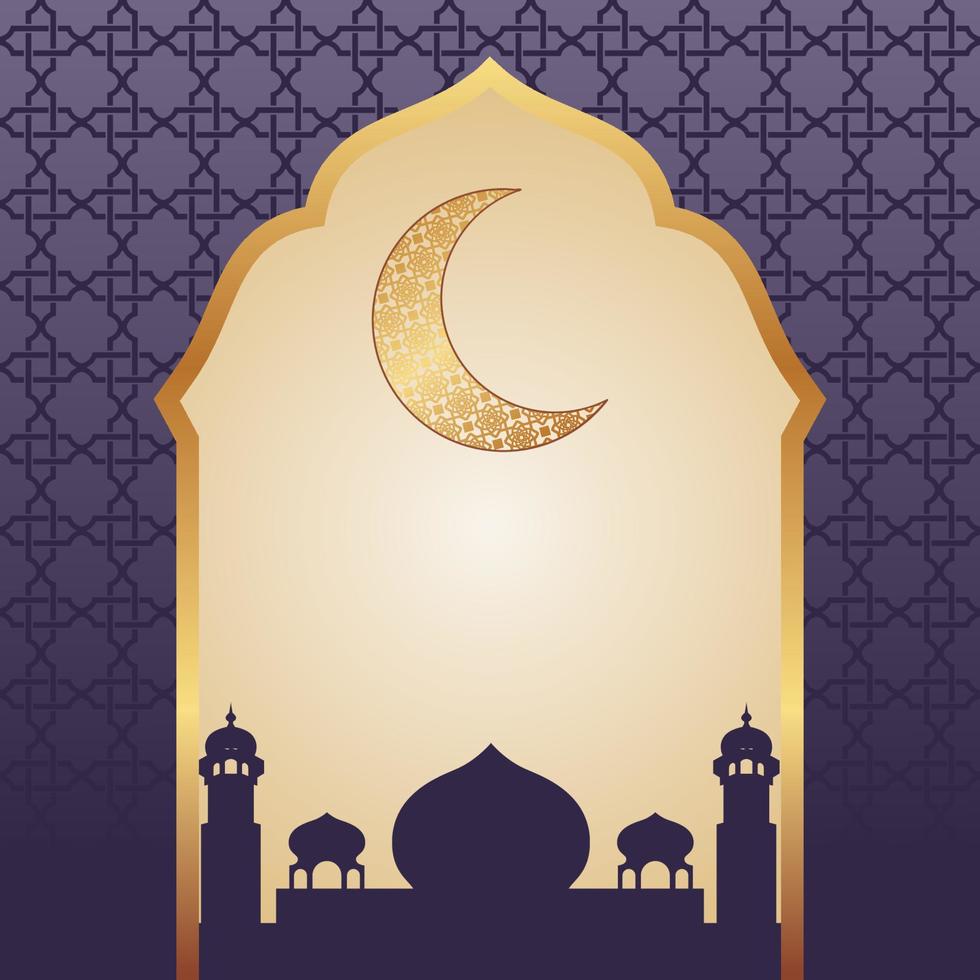 islamic greeting card template vector illustration