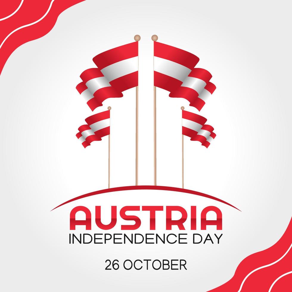 ilustración de vector de día de la independencia de austria