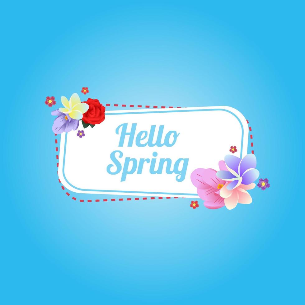 hello spring design concept vector illustration