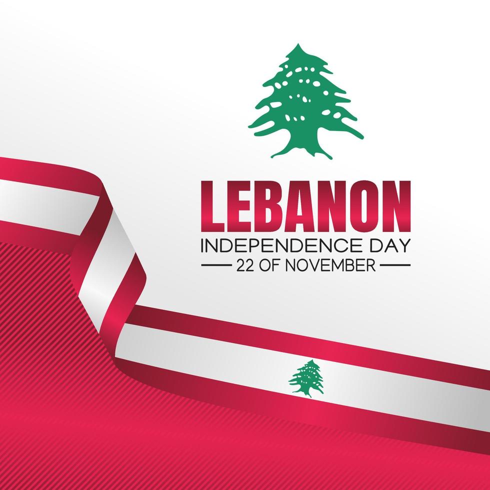 ilustración de vector de día de la independencia de líbano