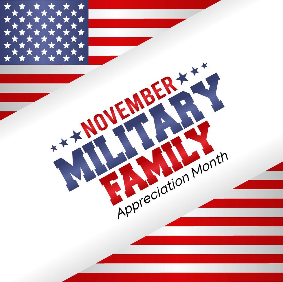 ilustración de vector de mes de familia militar nacional