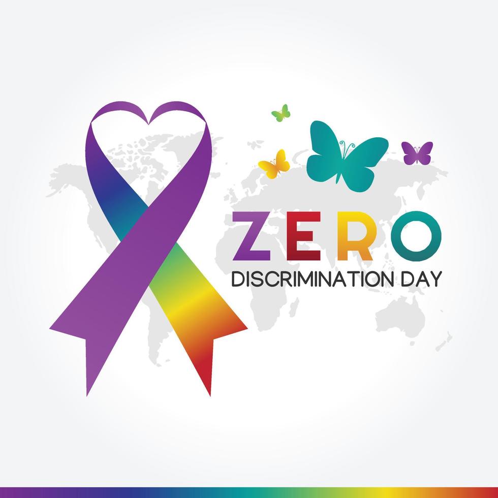 zero discrimination day vector illustration