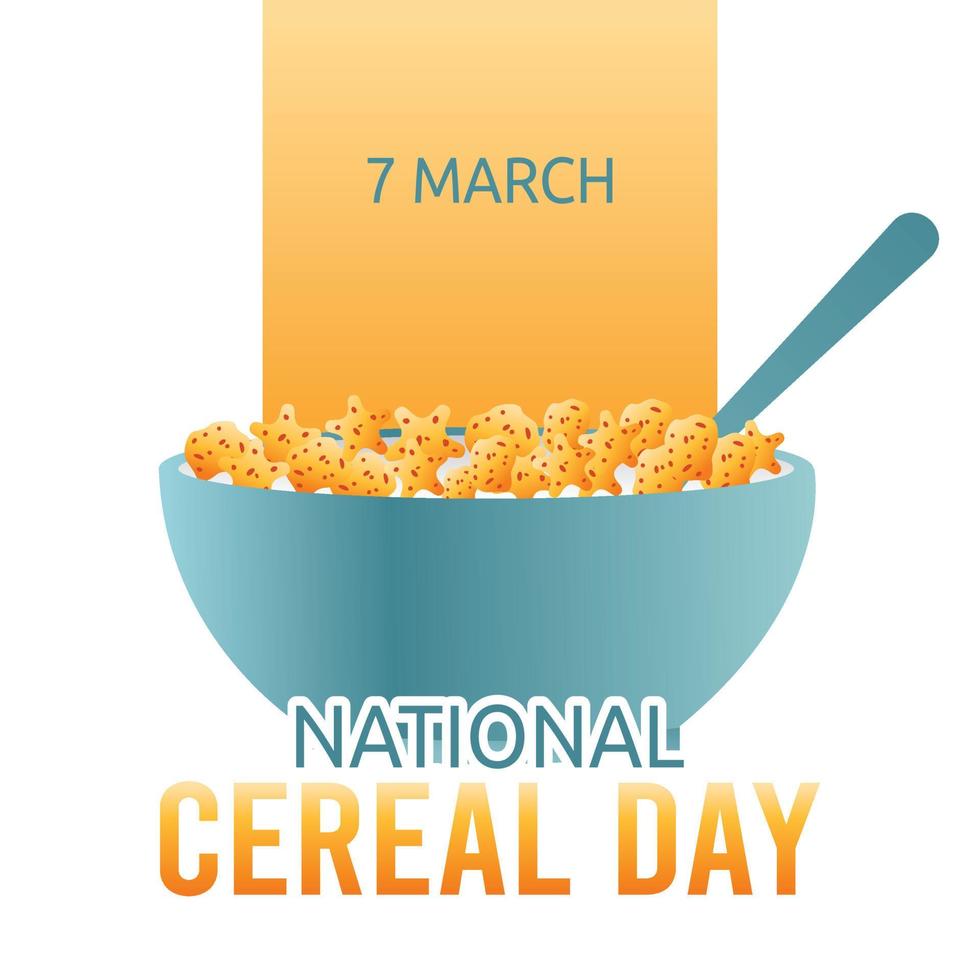 National cereal day vector illustration