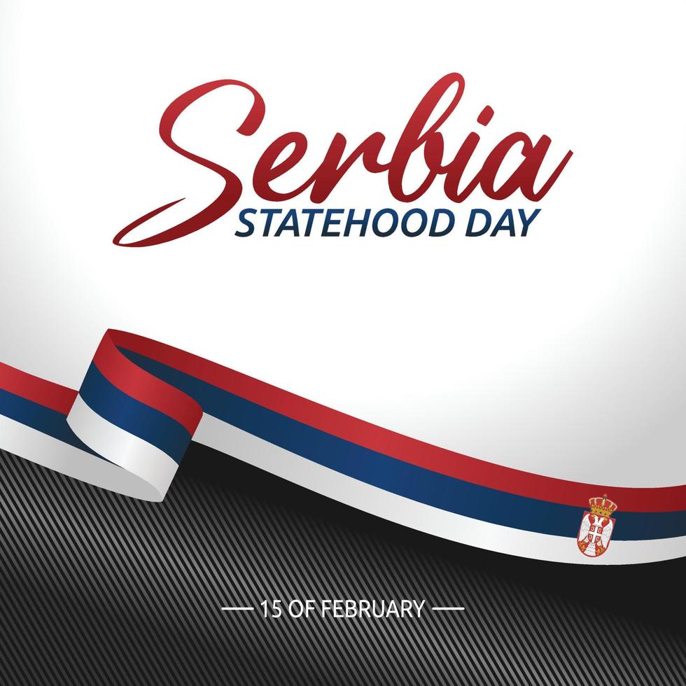 serbia stadehood day vector illustration