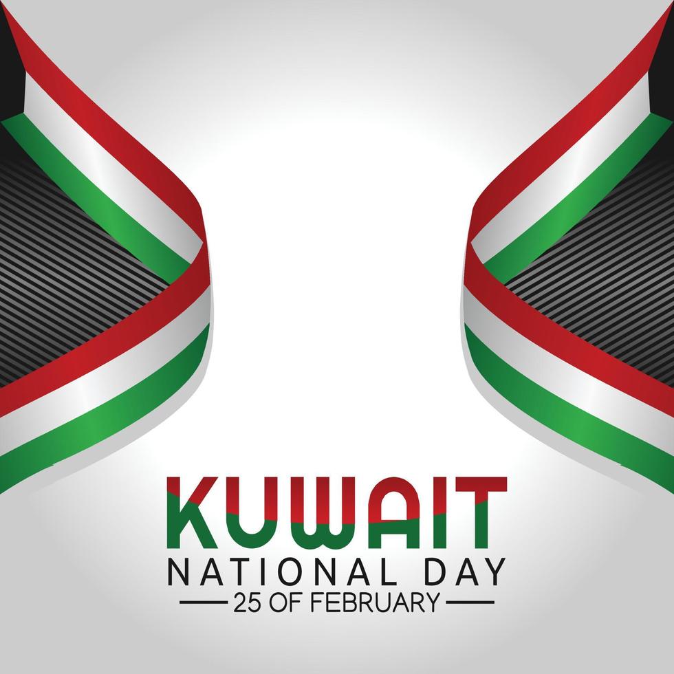 kuwait national day vector illustration