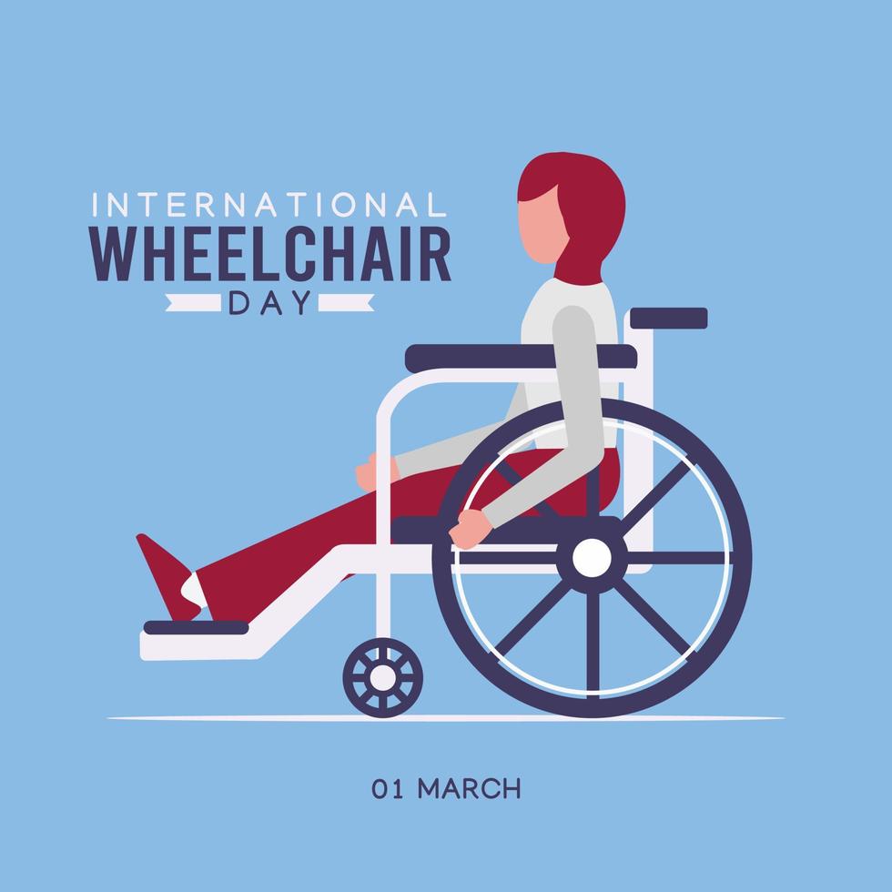 international wheelchair day vector illustration