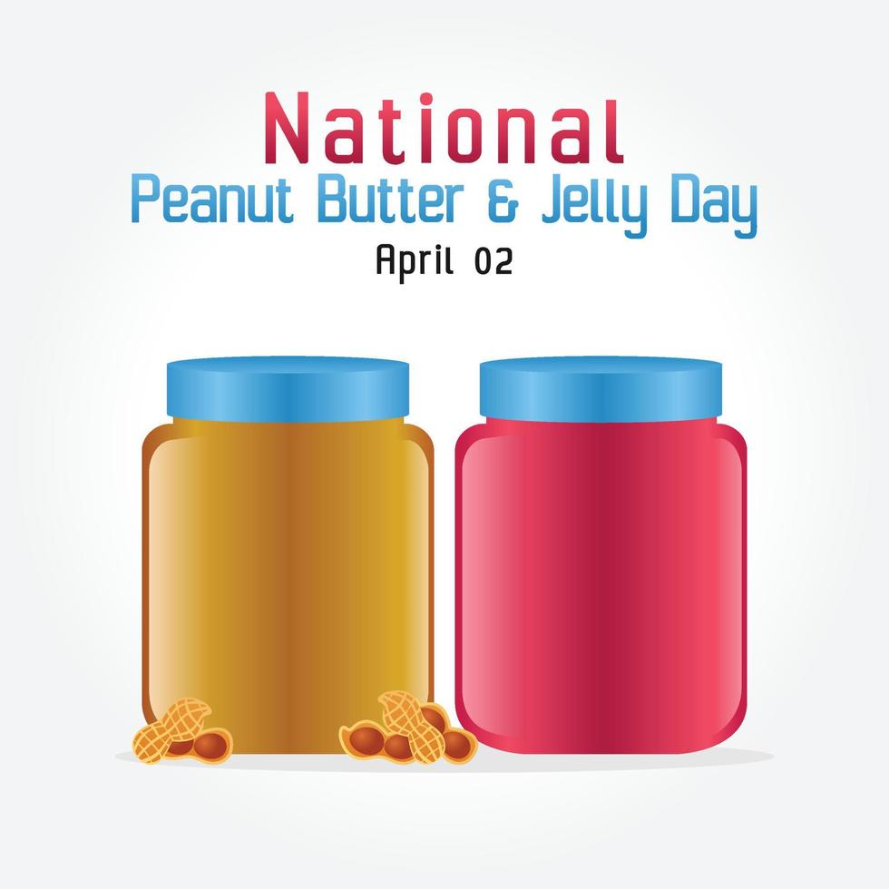 national peanut and jelly day vector illustration
