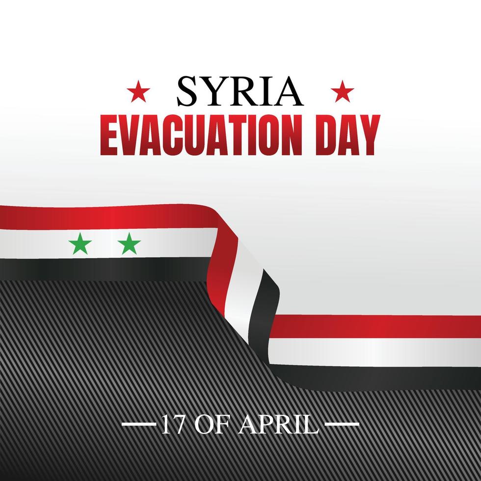 Syria evacuation day vector illustration