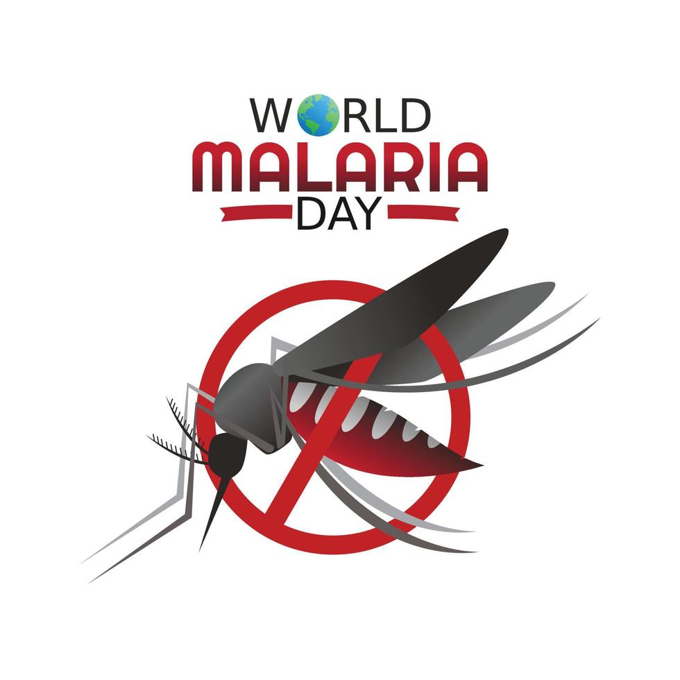 ilustración vectorial del día mundial de la malaria vector