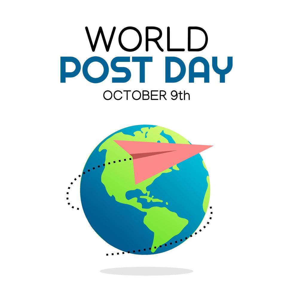 world post day vector illustration