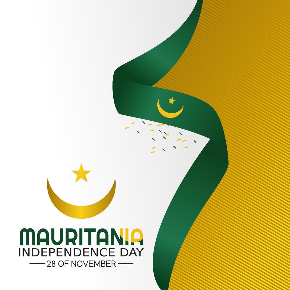 ilustración de vector de día de la independencia de mauritania