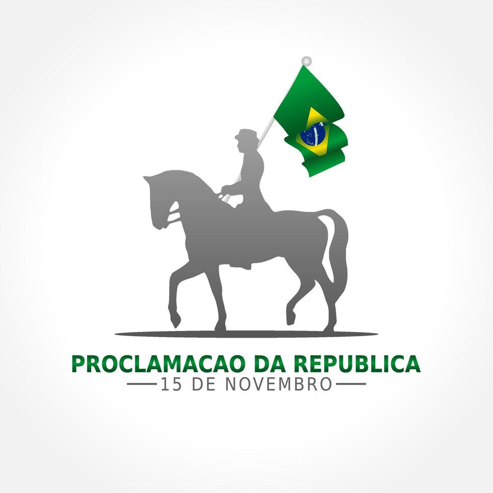 proclamacao da republica vector illustration. translation Brazil national day