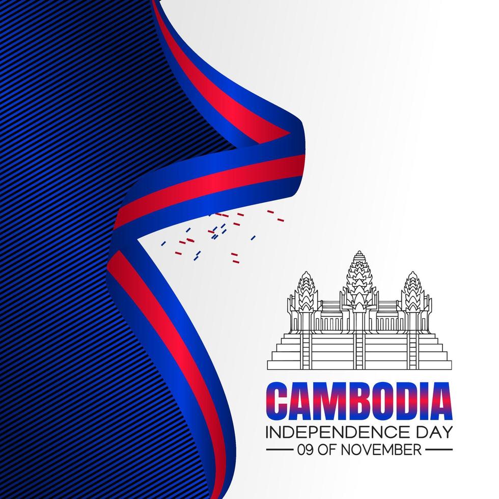 Cambodia independence day vector illustration