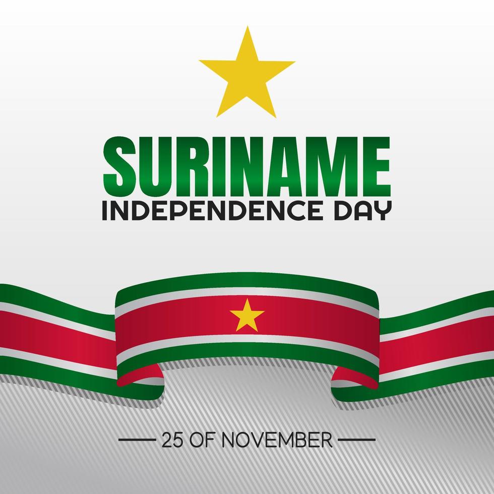 Suriname independence day vector illustration