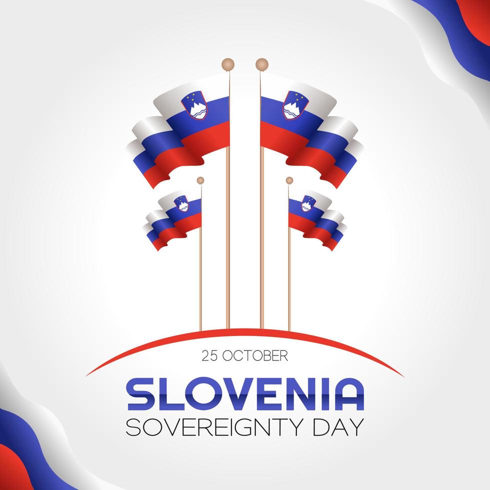 Slovenia sovereignty day vector illustration