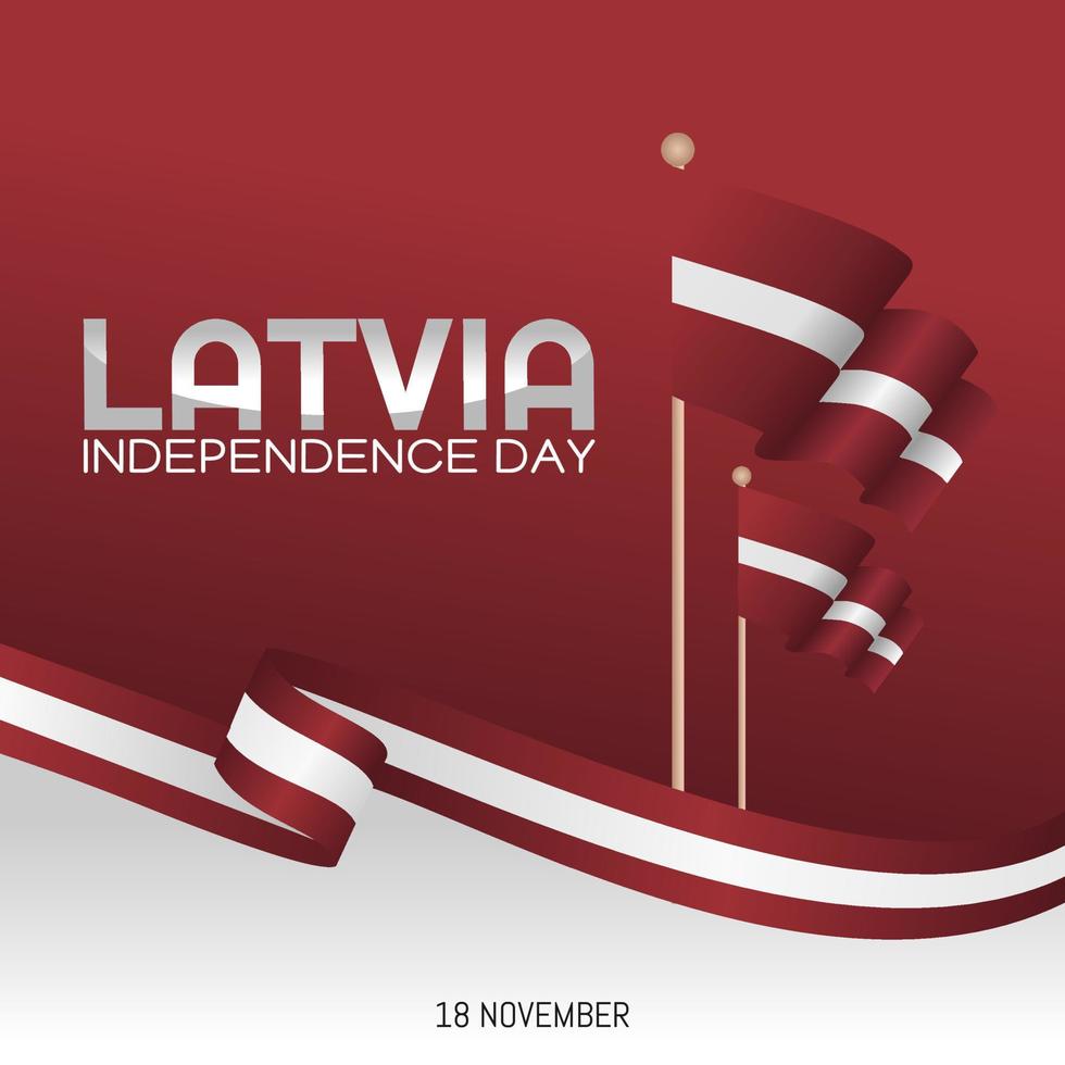 Latvia independence day vector illustration